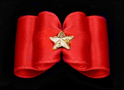Satin-Haarspange »Magic« Stars - Rot