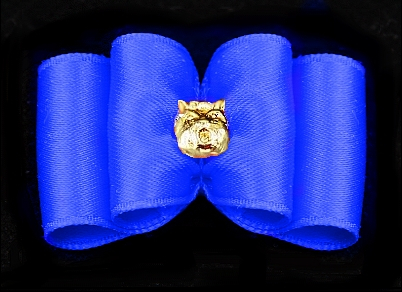 Satin-Haarspange »Yorkie Gold« - Blau