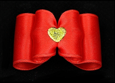 Satin-Haarspange »Magic« Heart - Rot