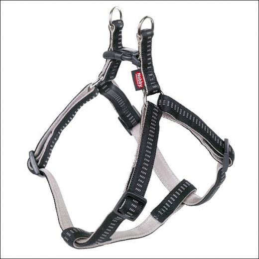 Yorkie-Geschirr & Leine »Soft-Grip« - Black