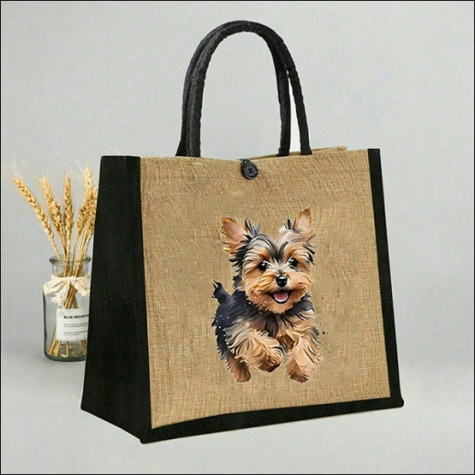 Yorkie-Shopper »Beige Duo«