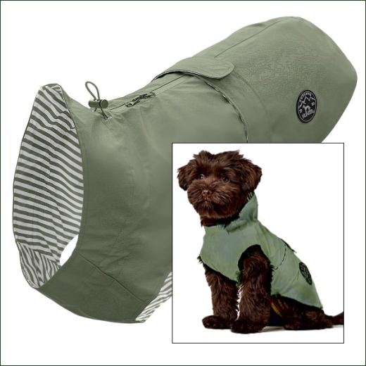 Kleinhunde-Regenmäntelchen »Norderney« - Olive