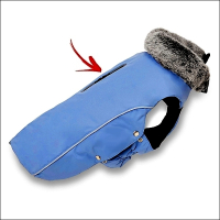 Yorkie-Mantel »Davos« - Winterblau