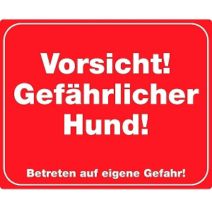 Yorkie-Warnschild »Gefährlicher Hund«