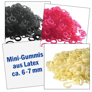 Mini-Gummis »Mini Color« aus Latex - Sets in jeweils einer Farbe