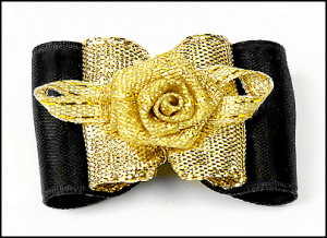 Satin-Haarspange »Gold-Rose Exclusiv« Black