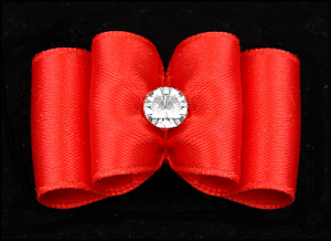 Satin-Haarspange »Hot Red«