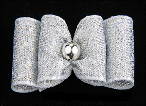 Stoffschleife »Silber«