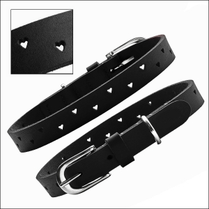 Edel-Leder-Halsband »Youre my heart« - Black