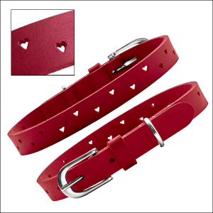 Edel-Leder-Halsband »Youre my heart« - Red