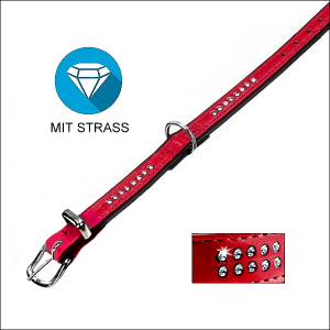 Strass-Halsband »Fashion« - RED - NEU